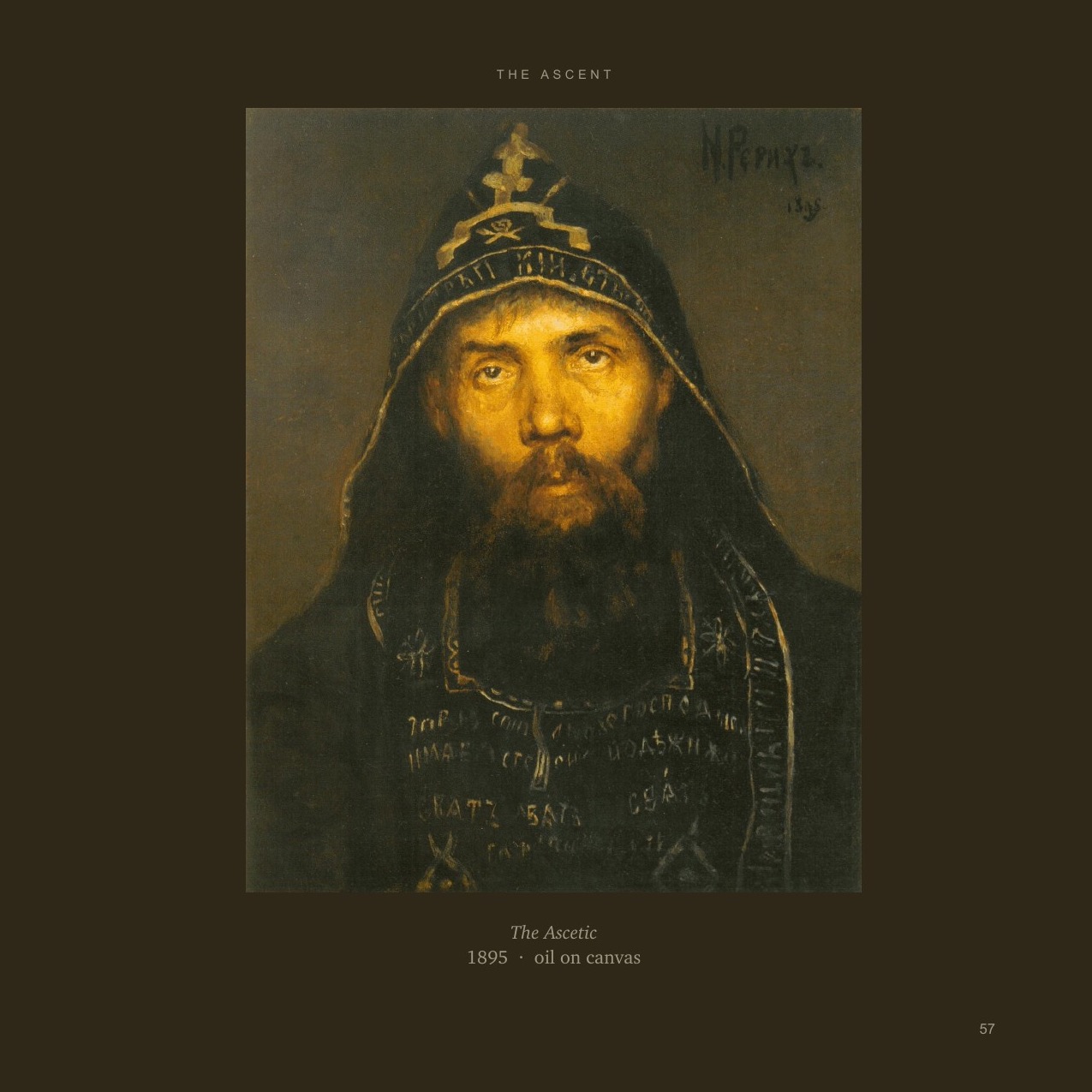 Part I closes &mdash; Nicholas Roerich, <em>The Ascetic</em>, 1895