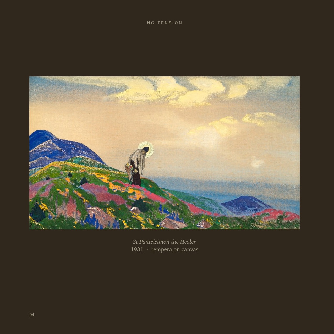 Part III opens &mdash; Nicholas Roerich, <em>St Panteleimon the Healer</em>, 1931
