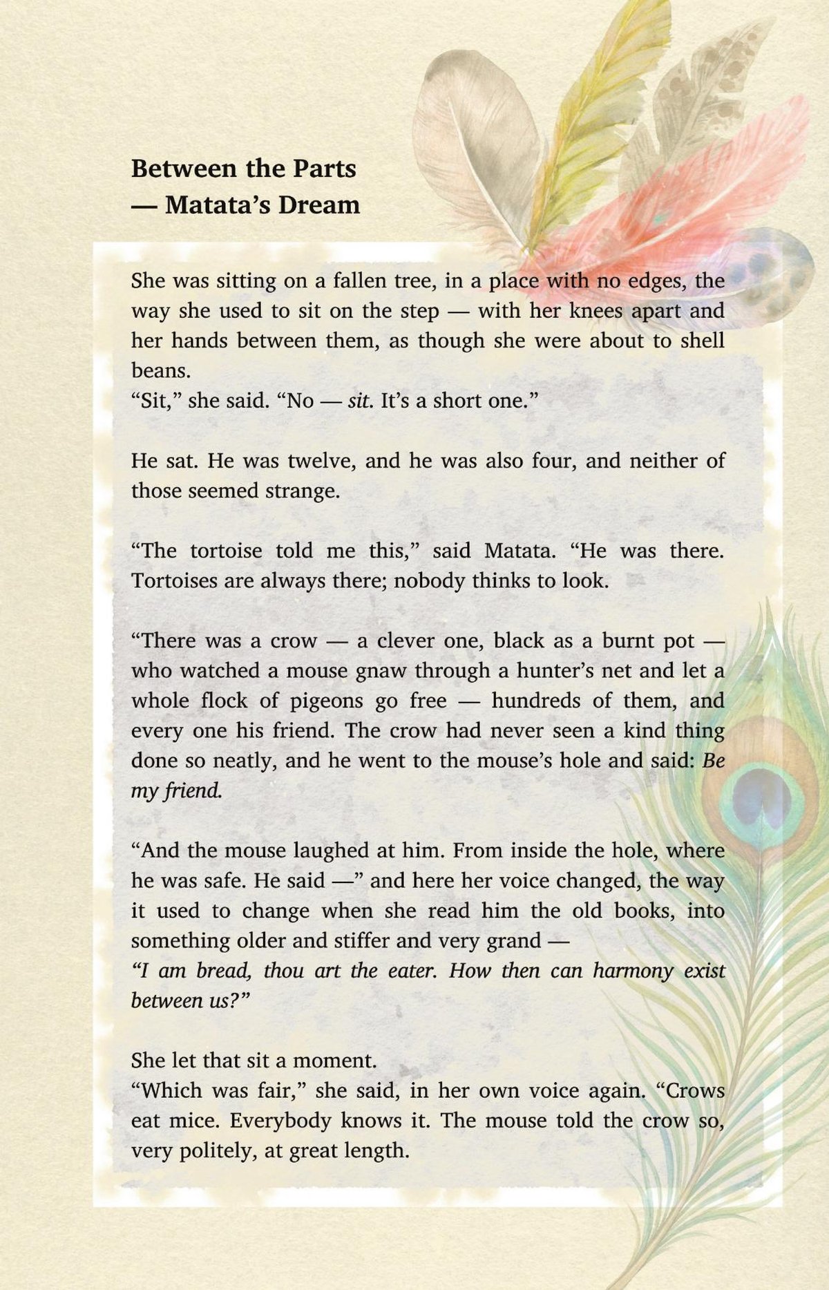 Between the Parts &mdash; an interleaf, bordered